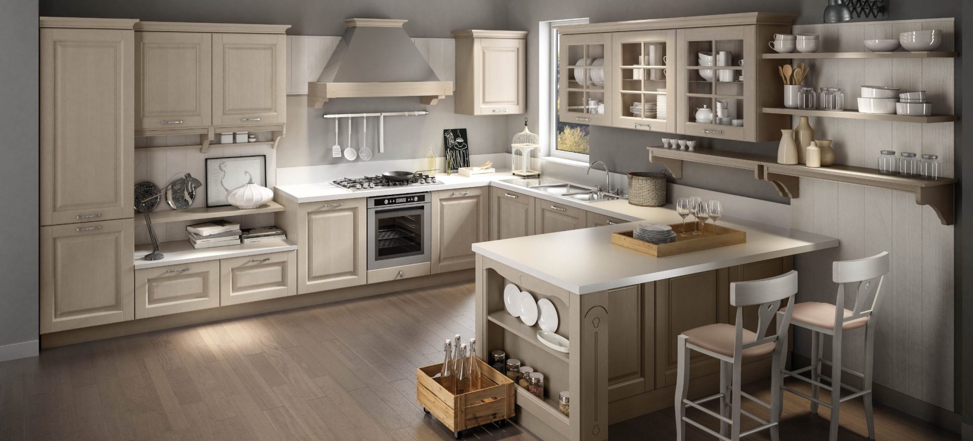 Bolgheri, Classic Kitchen Cabinet, Custom Kitchen Cabinets